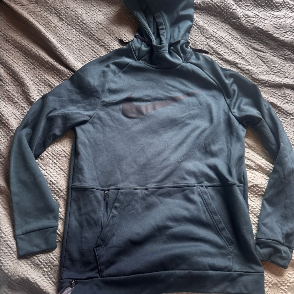 Nike Men's Slate Blue Pullover Hoodie with Swoosh